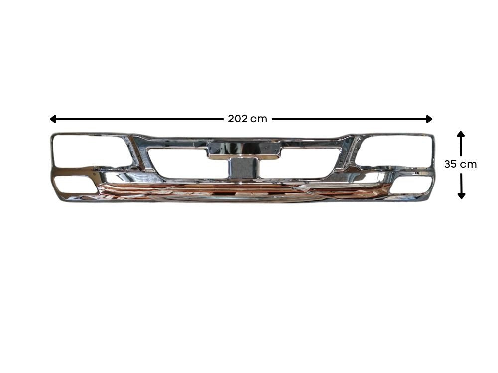 Mitsubishi/Fuso Fighter Front Bumper Bar – Chrome – With HeadLamp & Fog Lamp Holes – FK (2008-On) image 2