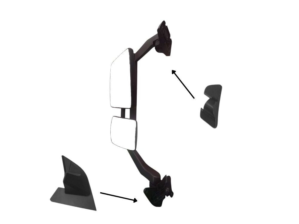 Volvo Version 4 Mirror Assembly Left Hand – Silver – Flat – With Curved Spotter – FH (2013-2020) image 5