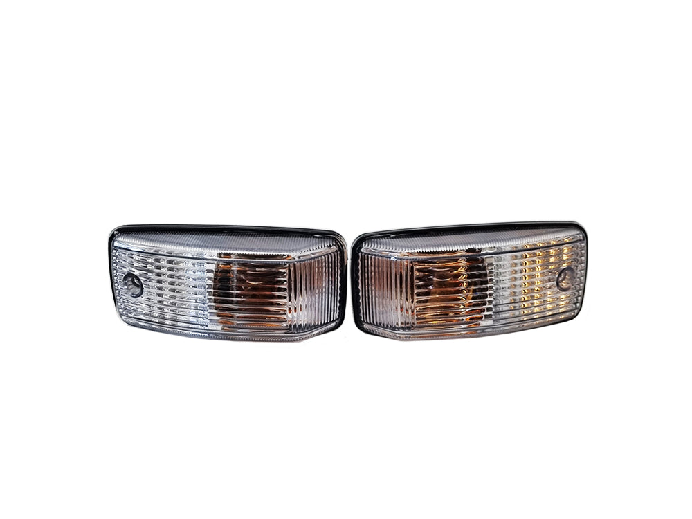 Door Flasher R/H = L/H - Pair - With Clear Lens and Amber Globe - Condor MK/LK/PK (09/11-17)