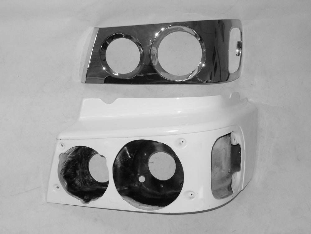 Freightliner Argosy Gen 1/Gen 2 (1999–2020) – HeadLamp Garnish Left Hand – Chrome – Argosy