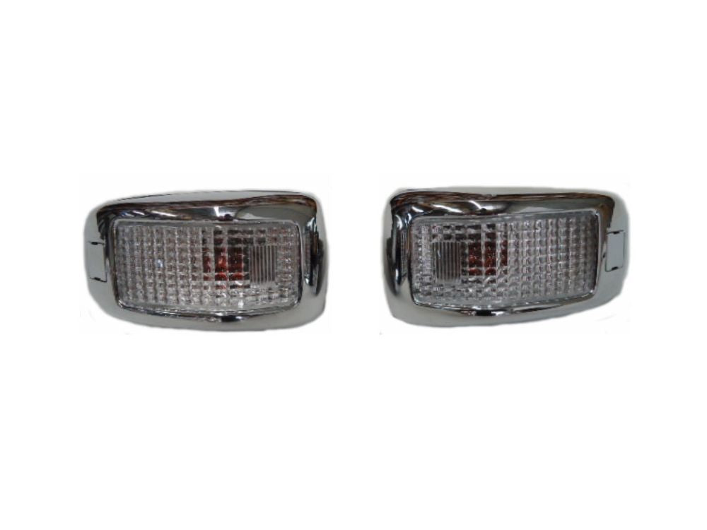 Door Flasher R/H = L/H - Clear - With Chrome Mould - Sold As a Pair - 500 Series (17-On)