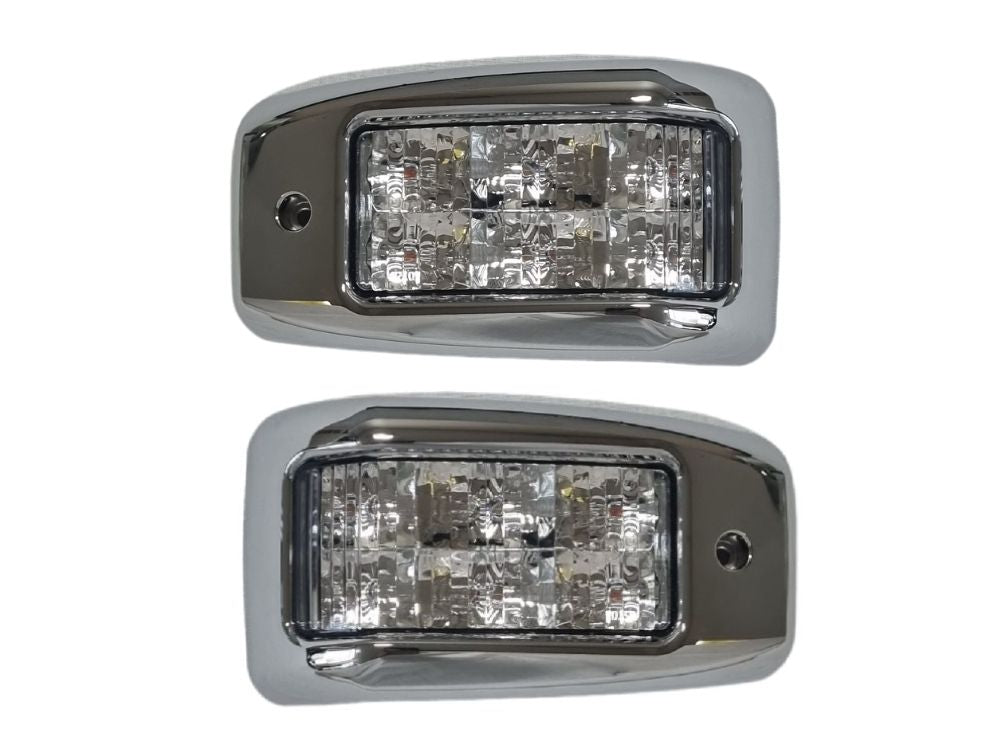 Door Flasher R/H = L/H - Sold As a Pair- LED - Clear - With Chrome Mould - Ranger Pro (03-17)