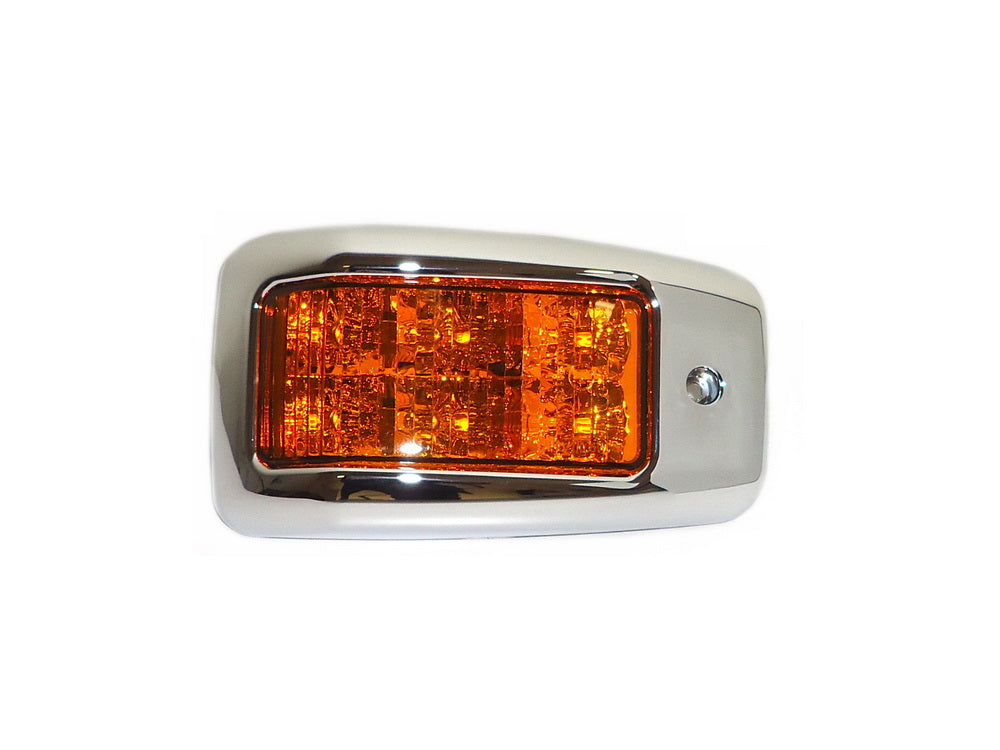 Door Flasher R/H = L/H - Sold As a Pair- LED - Amber - With Chrome Mould - Ranger Pro (03-17)