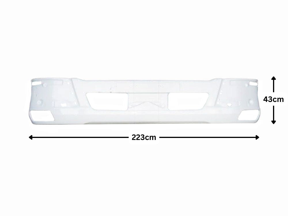 Mitsubishi Fuso Front Bumper Bar – Painted White – With Headlamp Holes – Wide Cab – FM/FN (11-19) product image