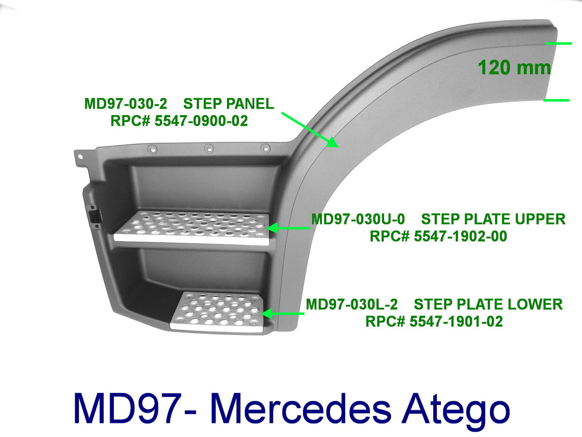 Mercedes-Benz Step Panel R/H (Right Hand) – Twin Step – Atego V1 (98-04)/V2 (04-13) product image