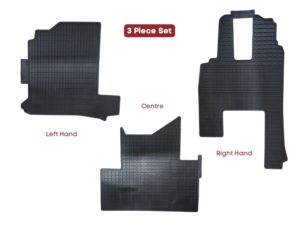 Mercedes Actros Rubber Floor Mats Right Hand Left Hand & Centre – 3 Piece Set – MP4 (2016-2020) image 2