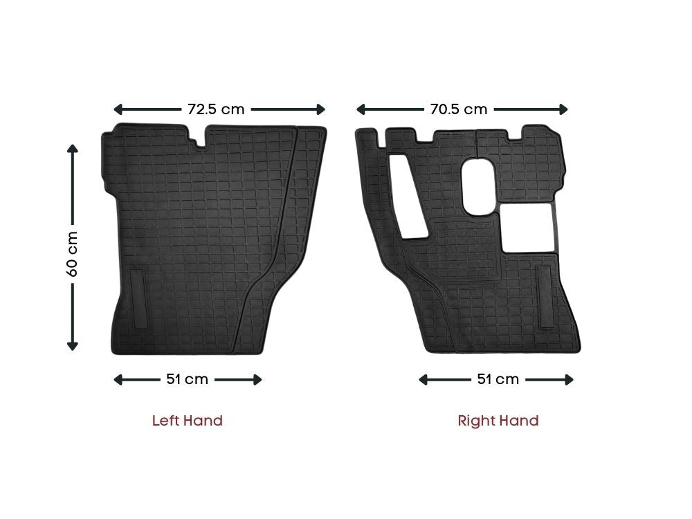 Hino 500 Series Rubber Floor Mats Right Hand & Left Hand – 2 Piece Set – FM/GH/FG/FL/FM/GH (2017-On) image 3