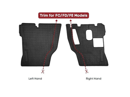 Hino Ranger Pro Rubber Floor Mats Right Hand & Left Hand – Wide Cab – 2 Piece Set – GD/FG/FL/FM/FT/GH/GT 4X4 (2003-2017) image 2