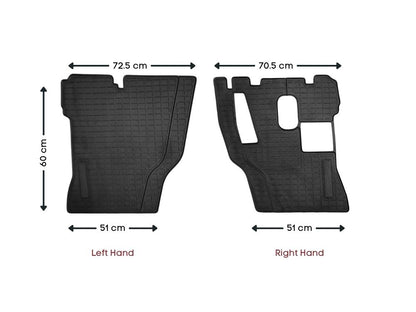 Hino Ranger Pro Rubber Floor Mats Right Hand & Left Hand – Wide Cab – 2 Piece Set – GD/FG/FL/FM/FT/GH/GT 4X4 (2003-2017) image 3