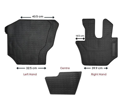 Isuzu F Series Rubber Floor Mats Right Hand Left Hand & Centre – 3 Piece Set – FTR/FVD/FVL/FVM/FVR/FVZ/FVY/FXY/FXZ/FYH/FTS 4×4 (2008-On) image 3