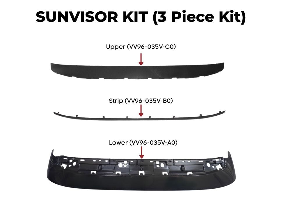 Volvo Version 3 Sunvisor Kit – Complete – FH/FM (2008-2013) image 2