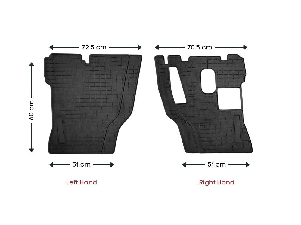 Hino Ranger Pro Rubber Floor Mats Right Hand & Left Hand – Narrow Cab – 2 Piece Set – FC/FD/FE (2003-2017) image 3