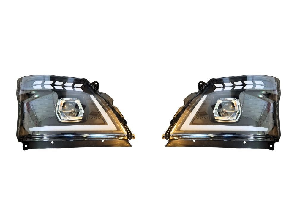 Hino 300 Series/Dutro HeadLamp (PAIR) – Sports – Electric Adjust – LED Projected Headlight – LED Flasher – Wide Cab – 300 Series/Dutro (10/2011-05/2019) image 1