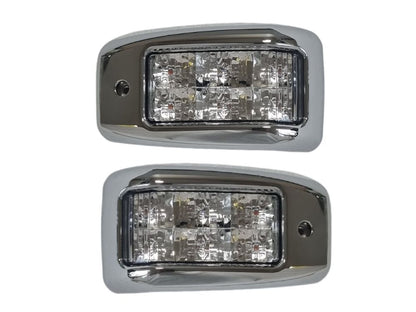 Hino Dutro/Toyota Dyna 300 Series Door Flasher Right Hand / Left Hand – Sold As a Pair- LED – Clear – With Chrome Mould – XZU3/XZU4 (2000-2011) image 1