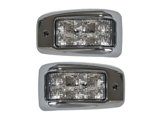 Hino Dutro/Toyota Dyna 300 Series Door Flasher Right Hand / Left Hand – Sold As a Pair- LED – Clear – With Chrome Mould – XZU3/XZU4 (2000-2011) image 1