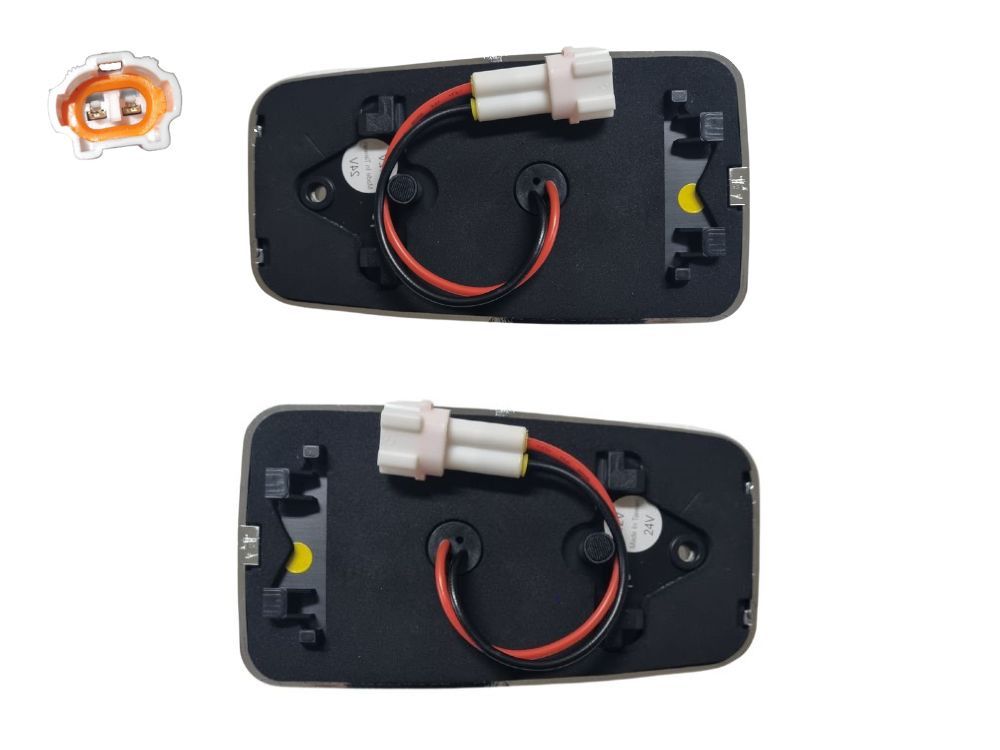 Hino 700 Series Door Flasher Right Hand / Left Hand – Sold As a Pair – LED – Amber – With Chrome Mould – FS/FY (2004-2018) image 2