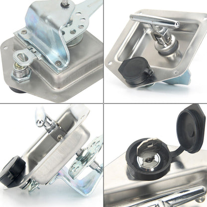 4X T Handle Locks Tool Box with Keys Stainless Steel Trailer Camper Truck