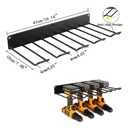 Hand Power Tools Organizer Rack 3 Layers Wall Mount Workshop Garage Storage Tool Cabinet Heavy Duty Electric Drill Tool Holder
