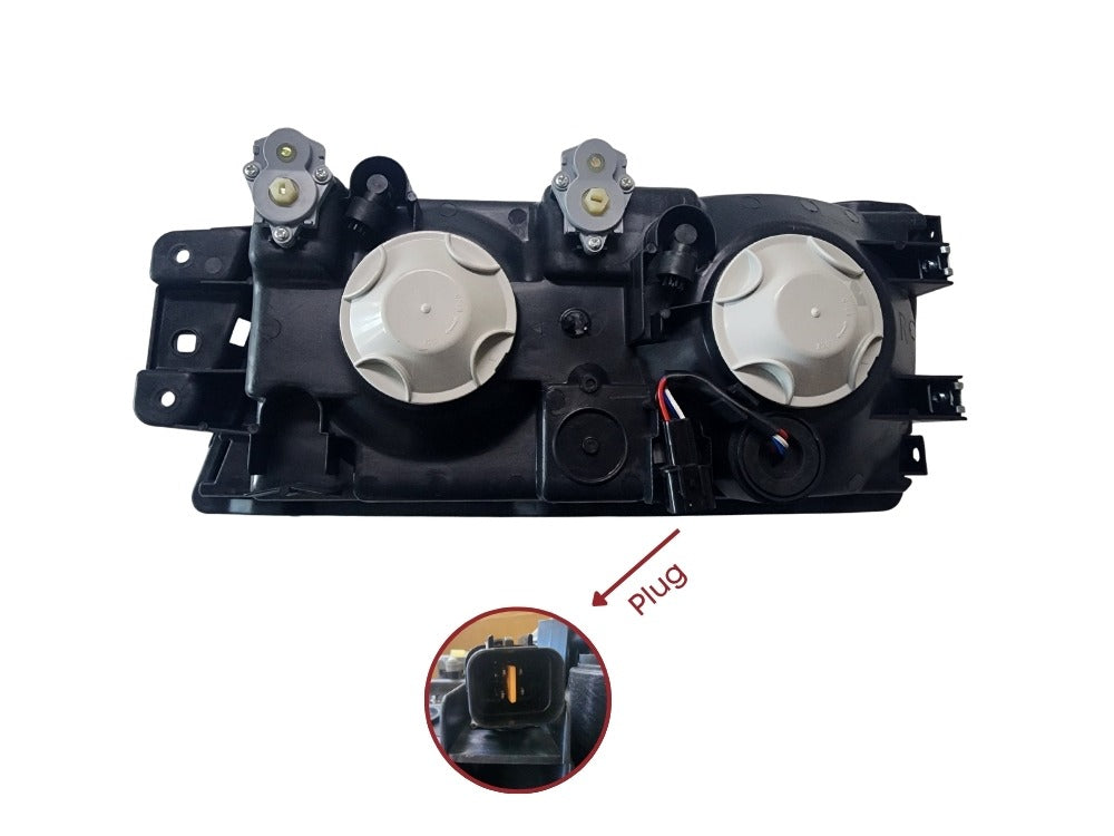 Mitsubishi/Fuso Rosa HeadLamp Right Hand – With Black Inserts – Bus (2000-On) image 2