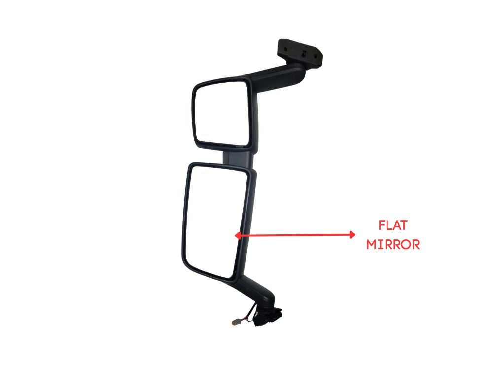 Scania Series 7 (NTG) Mirror Assembly Left Hand – Flat – With Curved Spotter – G/P/R/S Cab (2018-On) image 2
