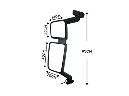 Scania Series 7 (NTG) Mirror Assembly Left Hand – Flat – With Curved Spotter – G/P/R/S Cab (2018-On) image 3