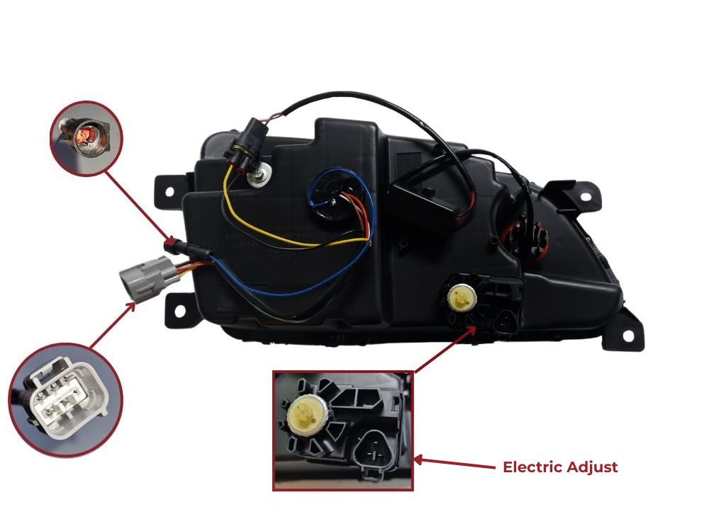 Hino 700 Series Headlamp Left Hand – LED – Black – With Daytime Running Lamp – FS/FY (2004-2018) image 3