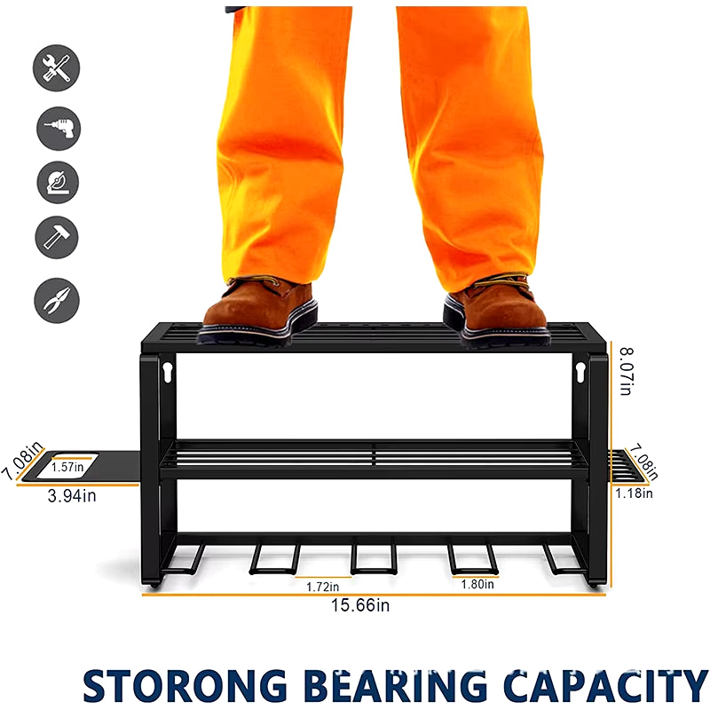 Hand Power Tools Organizer Rack 3 Layers Wall Mount Workshop Garage Storage Tool Cabinet Heavy Duty Electric Drill Tool Holder