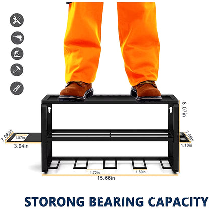 Hand Power Tools Organizer Rack 3 Layers Wall Mount Workshop Garage Storage Tool Cabinet Heavy Duty Electric Drill Tool Holder