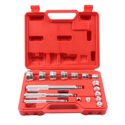Wheel Bearing Race Seal Bush Driver Set Garage Tool Kit 17Pc Aluminum Mm