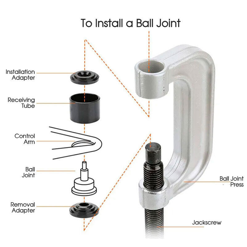 10Pc Ball Joint Press Service Kit Remover Separator Adaptor 4X4 Garage Tool AU