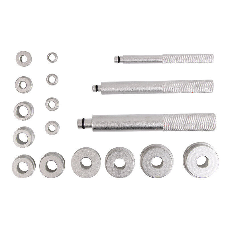 Wheel Bearing Race Seal Bush Driver Set Garage Tool Kit 17Pc Aluminum Mm