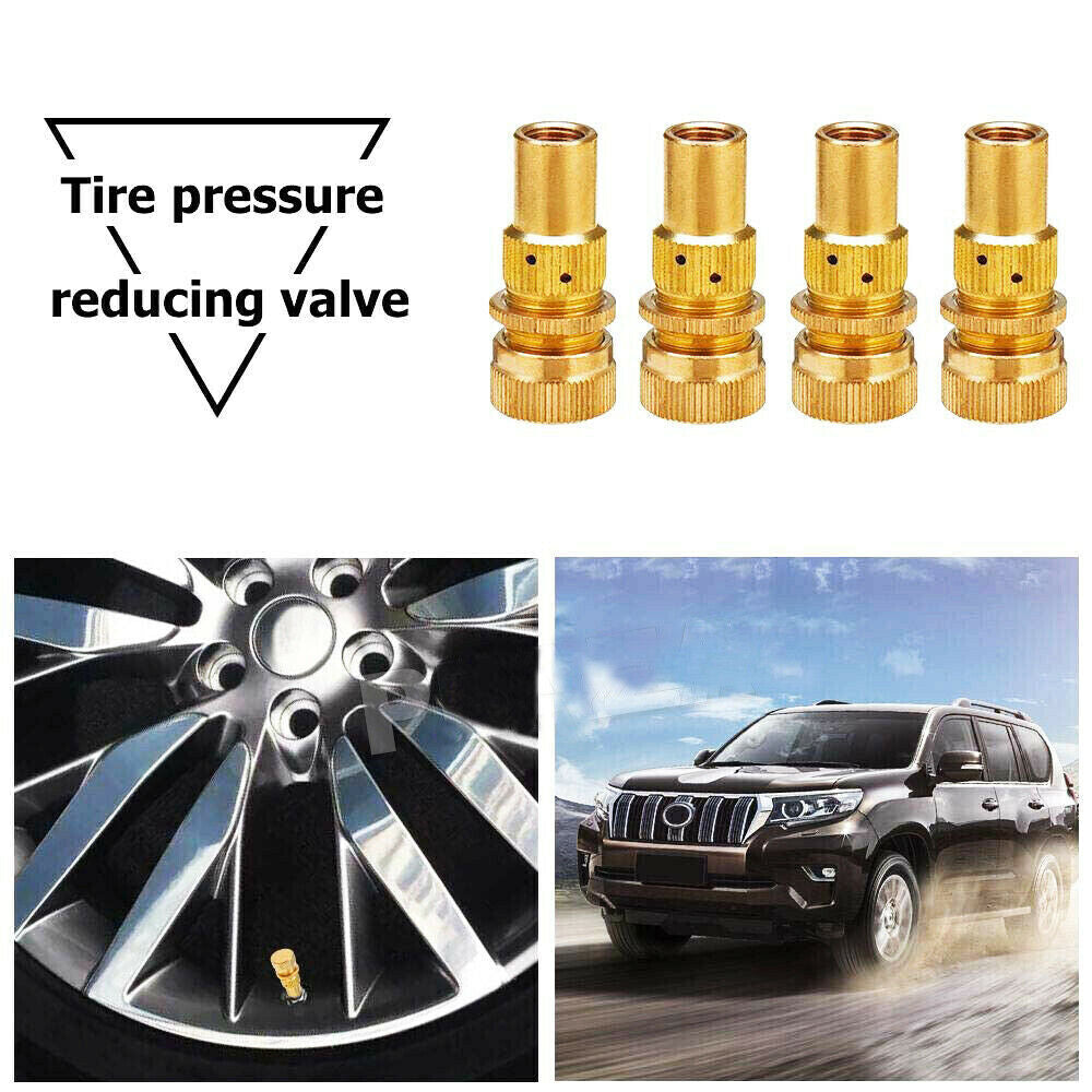 8X Tyre Deflators Brass Air Deflator 6-60 PSI Tire Valve Core Tool 4WD Automatic