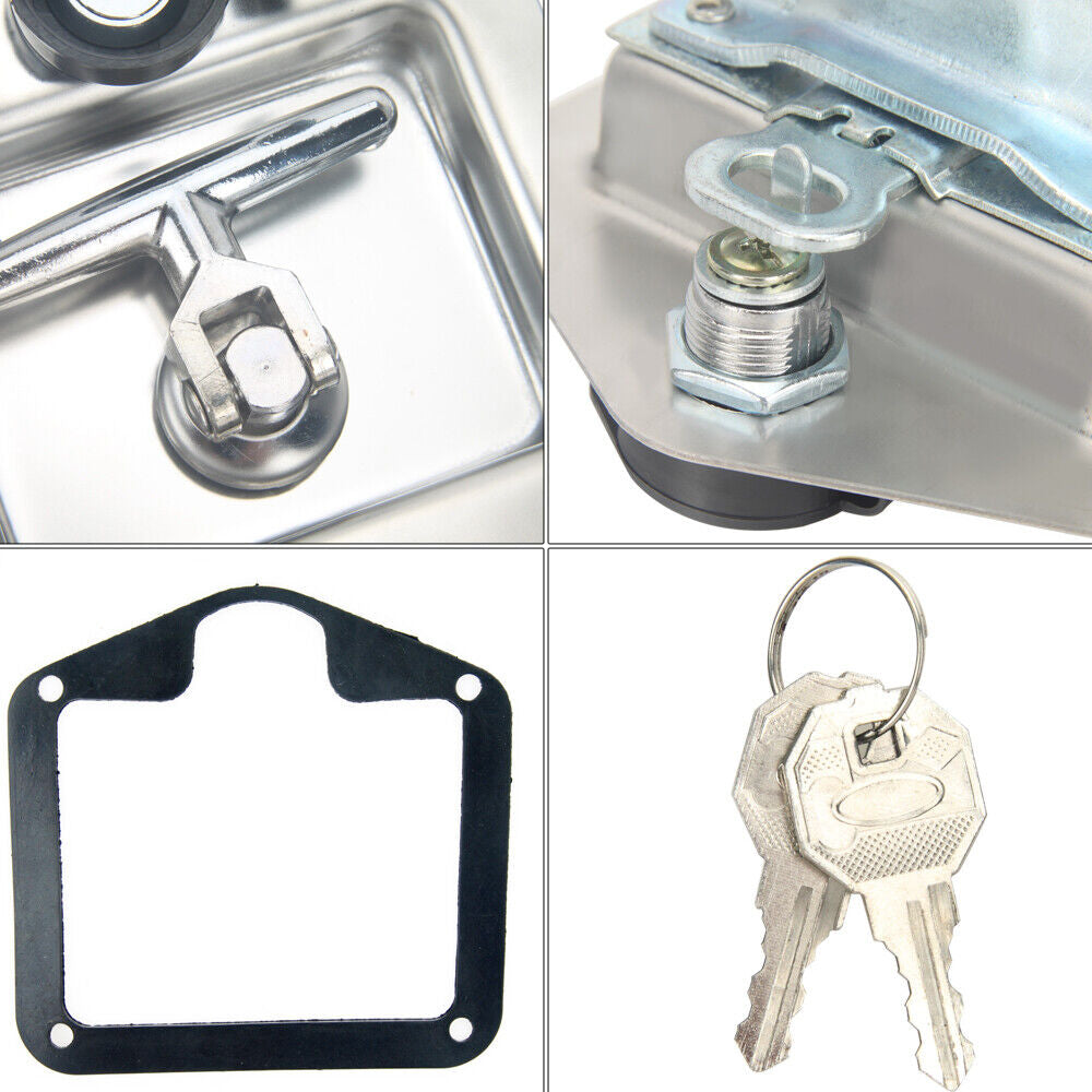 4X T Handle Locks Tool Box with Keys Stainless Steel Trailer Camper Truck