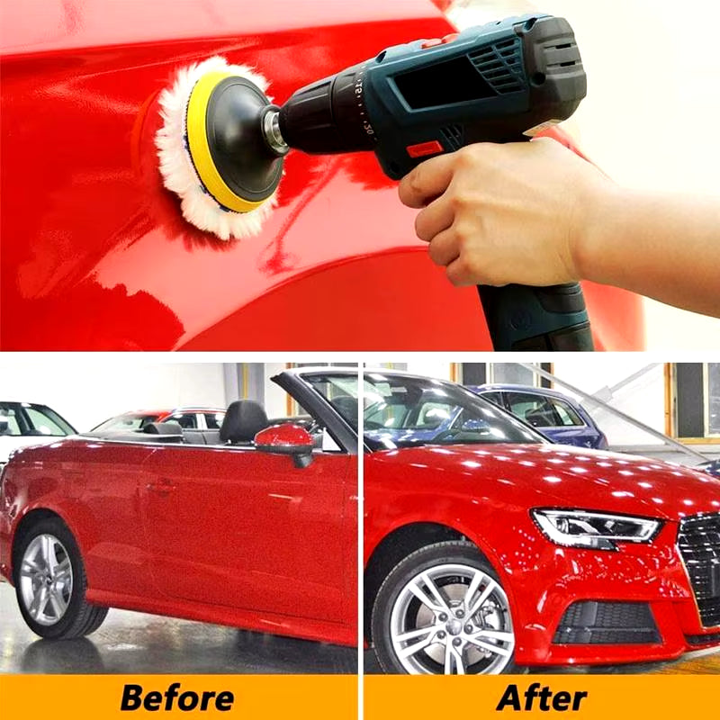 Universal Car Polish Pad 3/4Inch for M10/M14 Soft Wool Machine Waxing Polisher Car Body Polishing Discs Cleaning Accessories
