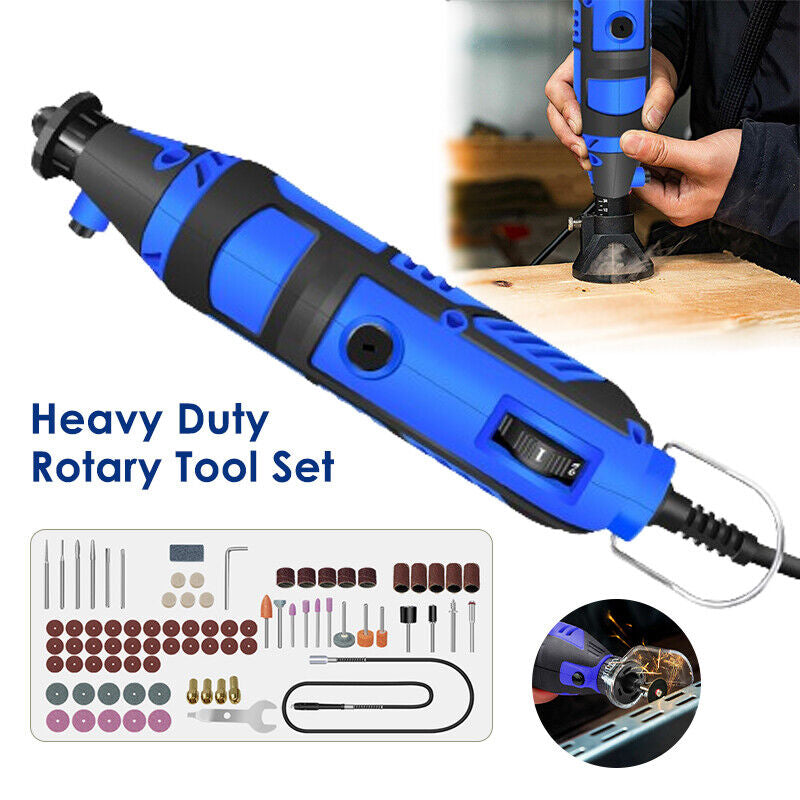Heavy Duty Rotary Tool Set Grinder Sander Polisher Flex Shaft Multi Acces.