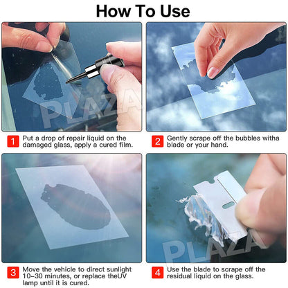 Automotive Glass Nano Repair Fluid Magic Windshield Cracked Glass Repair Tool
