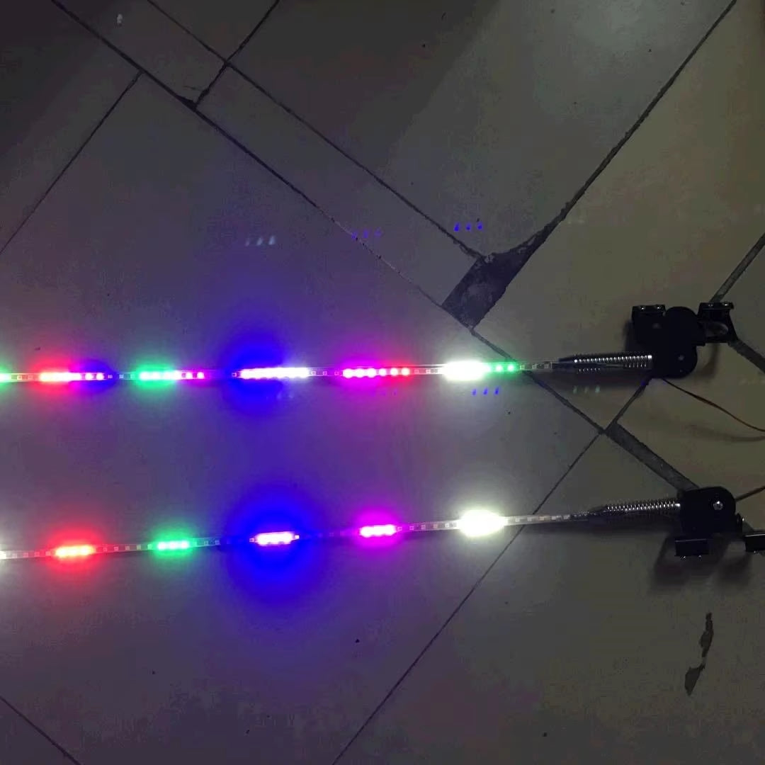 Large Truck Antenna Color Decoration Light LED Truck Roof Radio Signal Receiving Line Welcome Light 24V