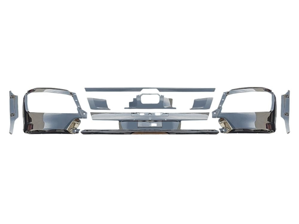 Hino 500 Series Front Bumper Bar Kit Set – Chrome – 9 pcs included – FD/FE (2017-On) image 1