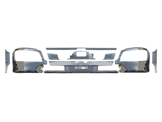 Hino 500 Series Front Bumper Bar Kit Set – Chrome – 9 pcs included – FD/FE (2017-On) image 1