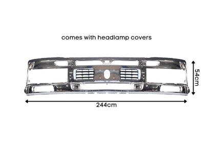 Isuzu Giga Front Bumper Bar – Chrome – With Combined Flasher/Fog Lamp Holes – CXZ/CXY/CYZ/EXD/EXY/EXZ (1994-12/2007) image 2