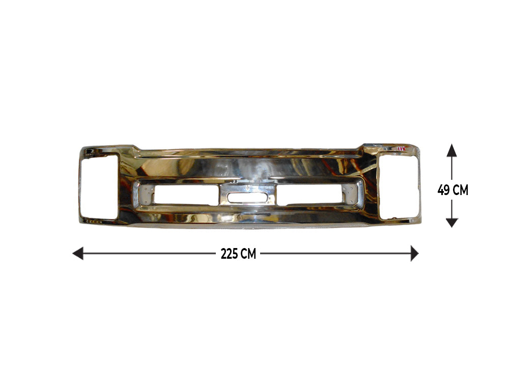 Front Bumper Bar  –  Chrome  –  FT / FV / FX / FTS 4X4  –  To Suit Isuzu F Series (08-On)