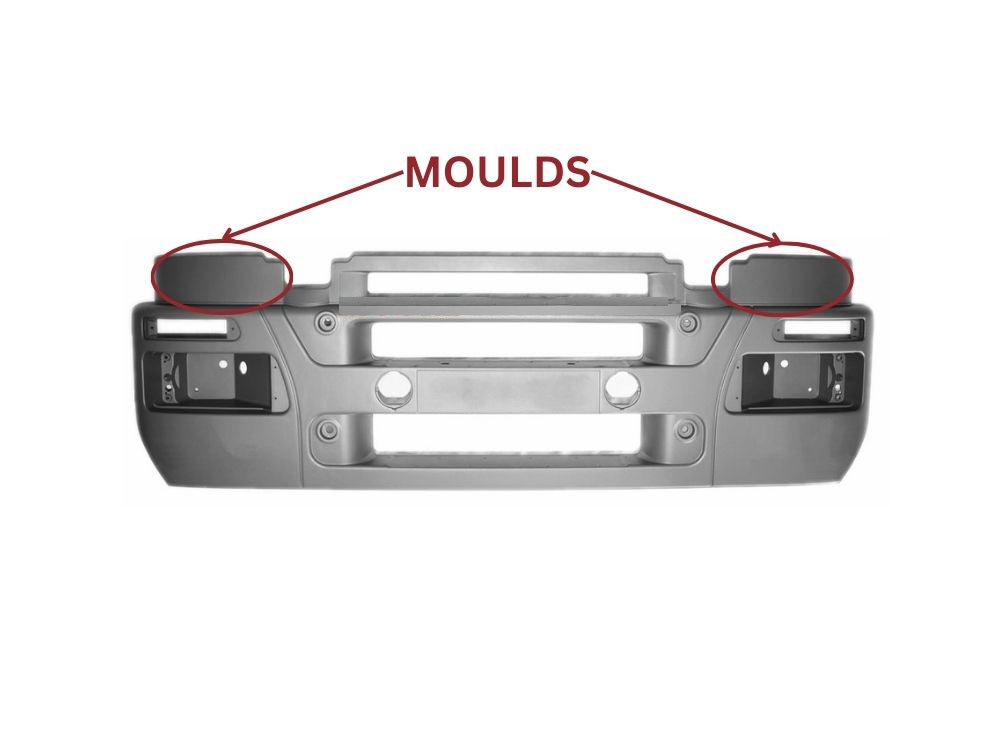 Front Bumper Bar  –  With Moulds  –  Without Fog Lamp Holes  –  Iveco Stralis AS (01-07)