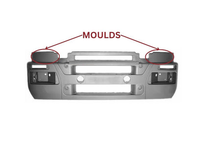 Front Bumper Bar  –  With Moulds  –  Without Fog Lamp Holes  –  Iveco Stralis AS (01-07)