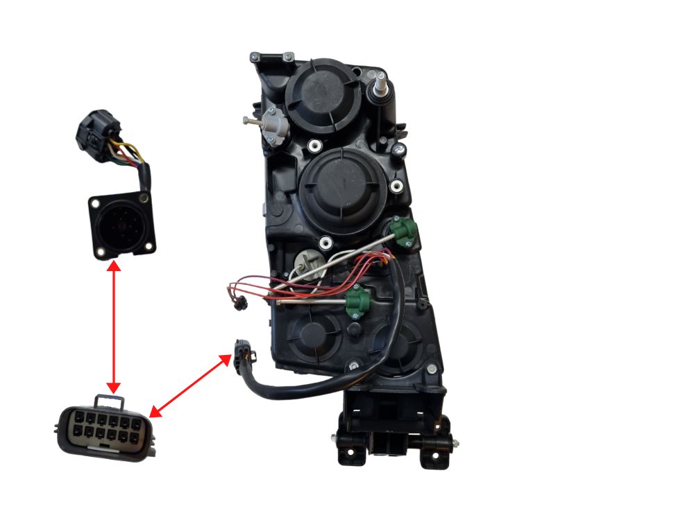 HeadLamp Head Light L/H Left Hand  –  With Square Plug  –  To Suit Volvo FH / To Suit Volvo FM (02-07)