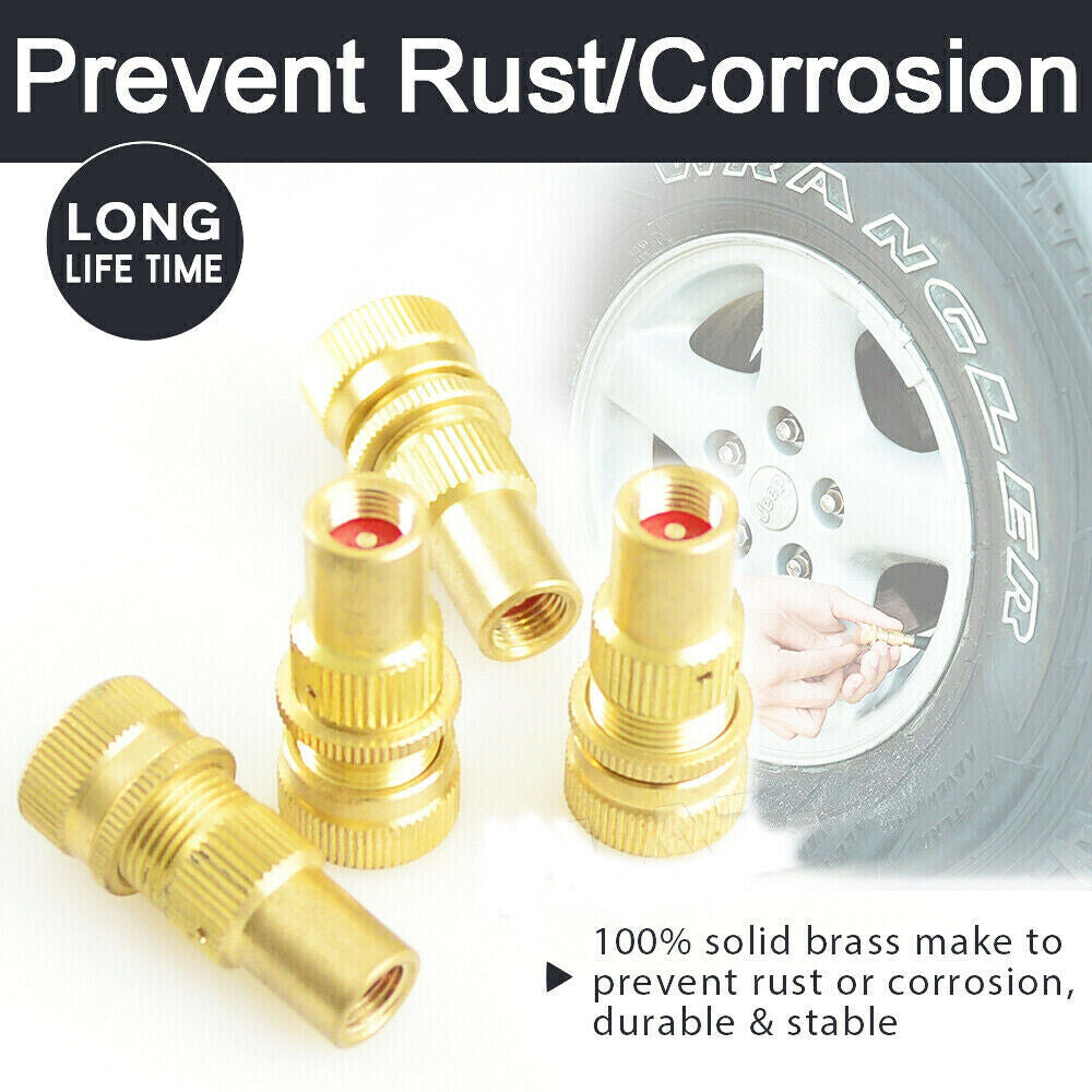 8X Tyre Deflators Brass Air Deflator 6-60 PSI Tire Valve Core Tool 4WD Automatic