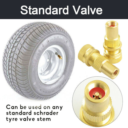 8X Tyre Deflators Brass Air Deflator 6-60 PSI Tire Valve Core Tool 4WD Automatic