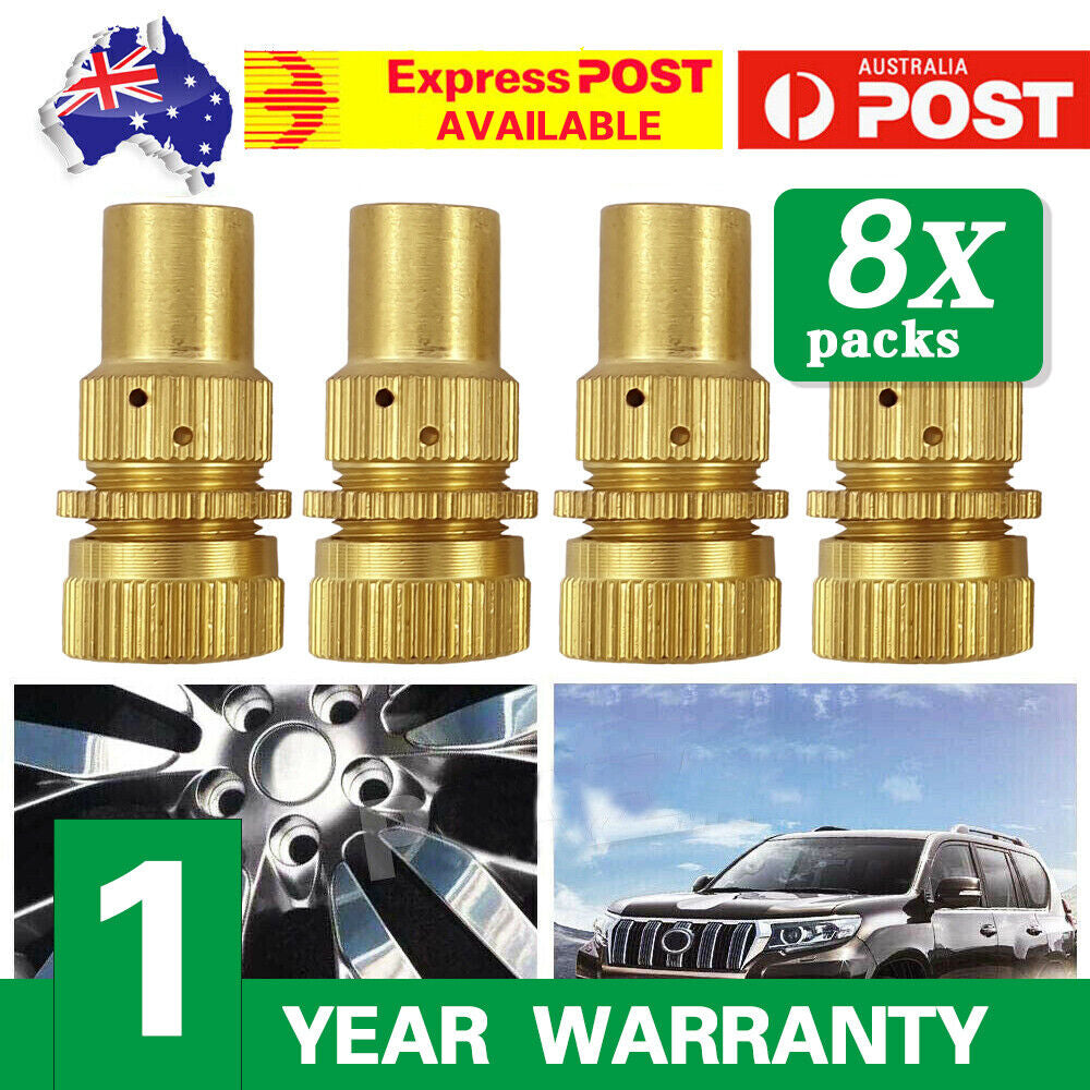 8X Tyre Deflators Brass Air Deflator 6-60 PSI Tire Valve Core Tool 4WD Automatic