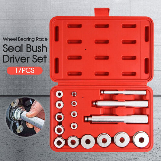 Wheel Bearing Race Seal Bush Driver Set Garage Tool Kit 17Pc Aluminum Mm