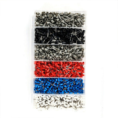 1500Pcs Bootlace Ferrule Crimper Kit 0.25-6Mm² Cord End Ratchet Crimping Tool