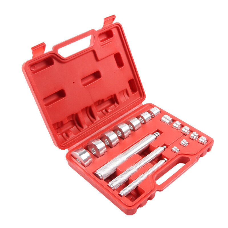 Wheel Bearing Race Seal Bush Driver Set Garage Tool Kit 17Pc Aluminum Mm